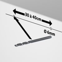Скрытый рельс «Клик Мии» Artiteq Contour Rail + установочный комплект 2 м, 200 см, Серый