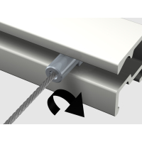 Скрытый рельс «Клик Мии» Artiteq Contour Rail + установочный комплект 2 м, 200 см, Серый